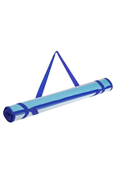 ivokid Saltea de plajă rulabilă din plastic, albastru, alb, turcoaz, 180x60cm