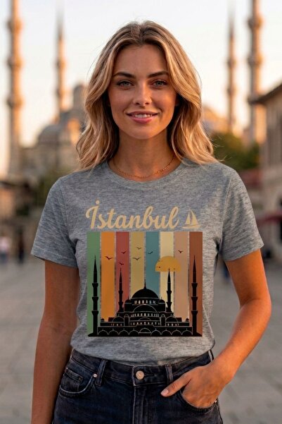 Baran Işık تي شيرت مطبوع عليه مسجد السلطان أحمد في اسطنبول للجنسين - تي شيرت ...
