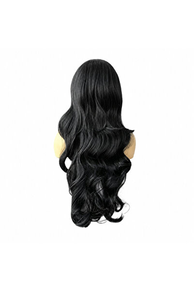 Belora Perucă lungă ondulată de 80 cm, păr sintetic, stil elegant și