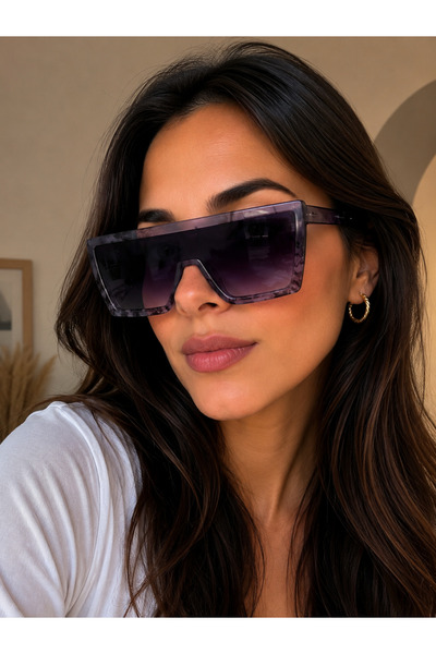 Bymiel Kadın Oversize Mask UV400 Güneş Gözlüğü Büyük Çerçeve