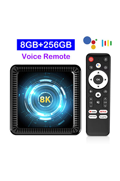 Choice36 EU Plug 8G 256G Voice Remote 2026 Android 16 Q19 8K Smart TV Box Ram...