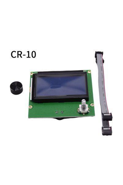 Choice شاشة عرض LCD عالية الدقة 12864 لسلسلة CR 10، لوحة تحكم زرقاء مع كابل ل...