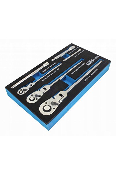 SATRA Cracked Ratchets Set de chei cu clichet, prelungitoare 1/4 3/8 1/2