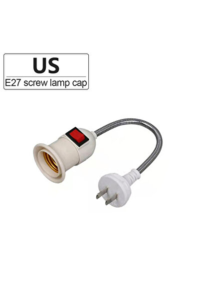 Choice B US Direct Plug-in Rotary Lamp Head E27 Socket Lamp Converter with Sw...