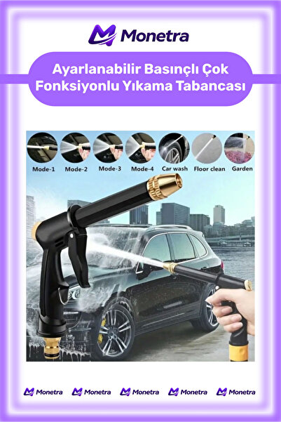 Monetra #YıkamaTabancası Seri Ayarlanabilir Başlıklı Güçlü Basınçlı Çok Fonks...