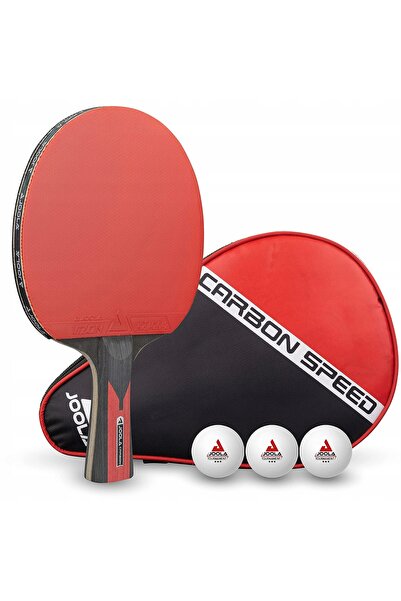 Joola Set de palete de tenis de masă, Husă, Mingi, Carbon