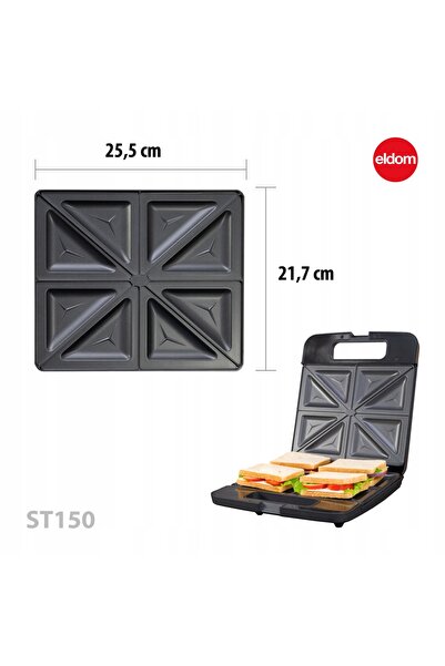 NO BRAND Toaster Eldom ST150 1400 W, argintiu