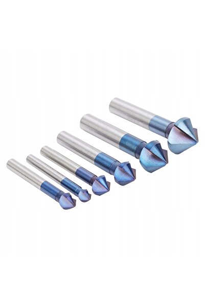 NO BRAND Set de 6 burghie conice pentru metal, pentru zencuire, 6.3-20.5 mm