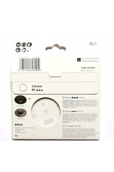 NO BRAND Disc abraziv Bosch Velcro 125mm P80 5 bucăți