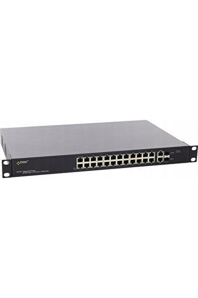 NO BRAND Switch PoE Pulsar SFG124 - 24 porturi Gigabit PoE+/PoE+, 2 porturi S...
