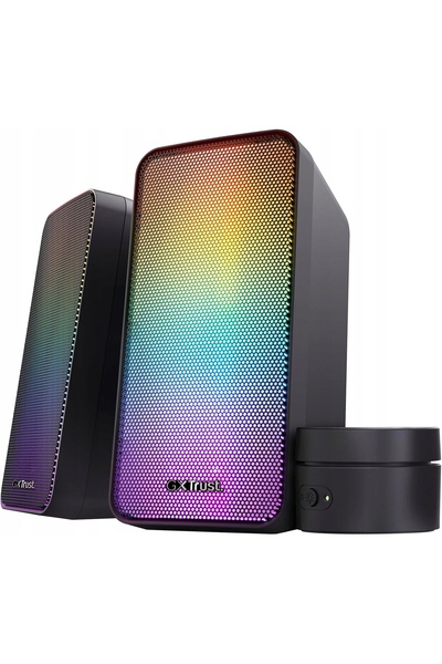 NO BRAND Boxe de gaming pentru computer cu LED RGB de 12W, stereo, USB, 3.5mm...