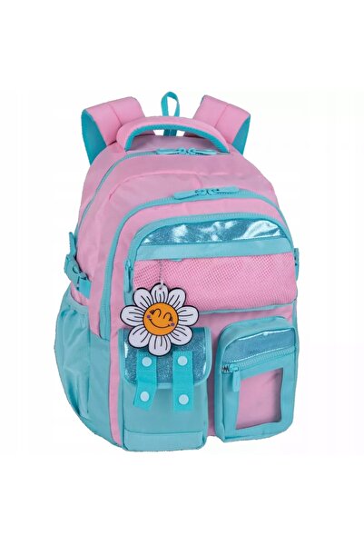 NO BRAND Coolpack Rucsac școlar cu multiple compartimente Albastru Roz Multic...