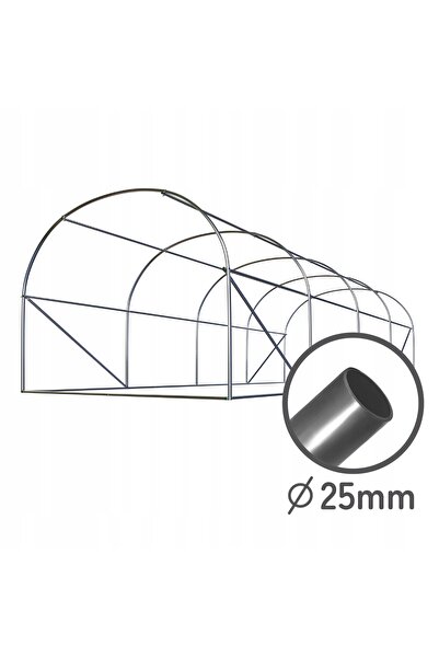 NO BRAND Plonos Seră de grădină tip tunel 2,5X4M Folie 10m² Profil 25 X 0,7mm