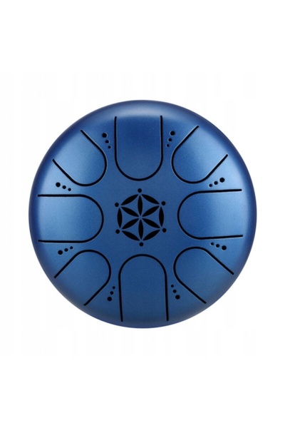 NO BRAND Hluru Tct8-5-Azure Lotus 8 Tonuri 5 Tongue Drum Handpan Husă Albastră