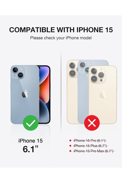 NO BRAND Husă din piele Ocase pentru iPhone 15 cu portofel și suport, Albastr...