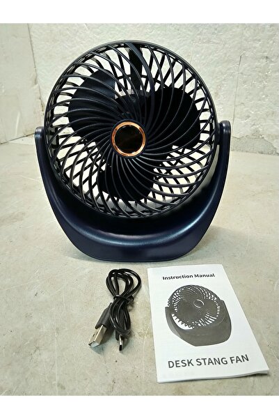 NO BRAND Ventilator Mini USB Portabil Negru 4000 mAh Puternic Silențios