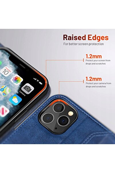 NO BRAND Husă din piele Ocase pentru iPhone 14 Pro Max, tip portofel, RFID, a...
