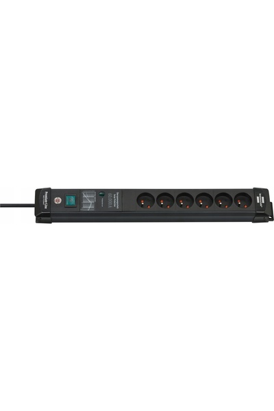 Brennenstuhl Prelungitor cu protecție la supratensiune 6G, 3m