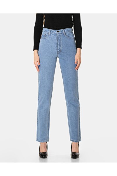 NO BRAND Blugi de damă albaștri, Texas Mom Fit, cu talie înaltă, 923 W28
