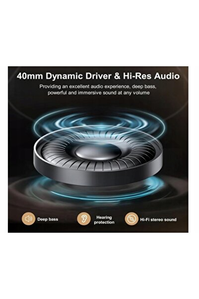 NO BRAND Căști wireless over-ear cu reducere a zgomotului Anc bt 5.3, 500mAh ...