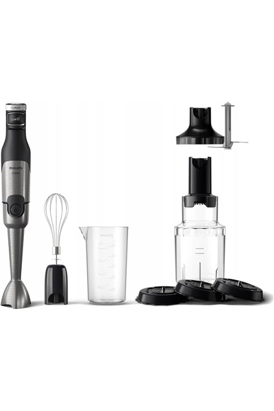 NO BRAND Blender de mână 1200W Promix cu LED, tocător, tel și spiralizator, n...