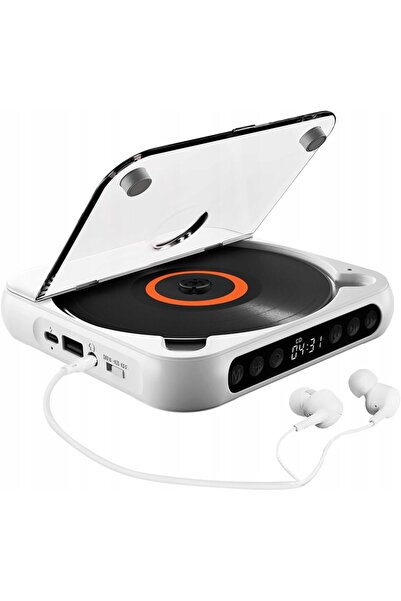 NO BRAND Player CD portabil cu Bluetooth și afișaj LED, 3 moduri de redare