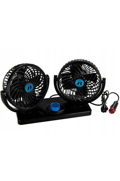 NO BRAND Ventilator 12V pentru brichetă, rotativ, dublu 15W BI-TURBO BAM
