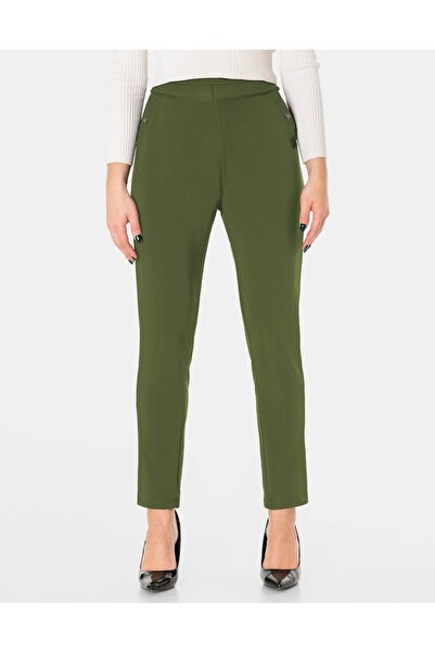 NO BRAND Pantaloni eleganți formali tip țigară pentru femei, cu talie înaltă ...