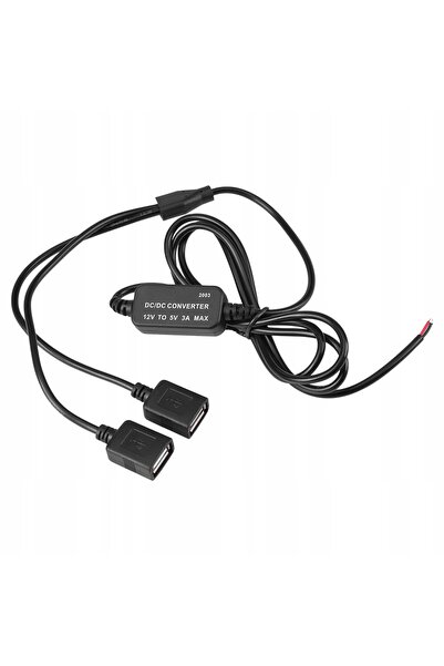 NO BRAND Convertor de tensiune DC-DC coborâtor 12V la 5V 3A Dual USB