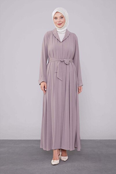 Levidor Dark Mink Collar Detailed Coat
