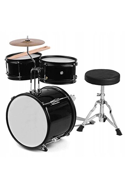NO BRAND Set de tobe acustice pentru copii Kera zpd-3, negru