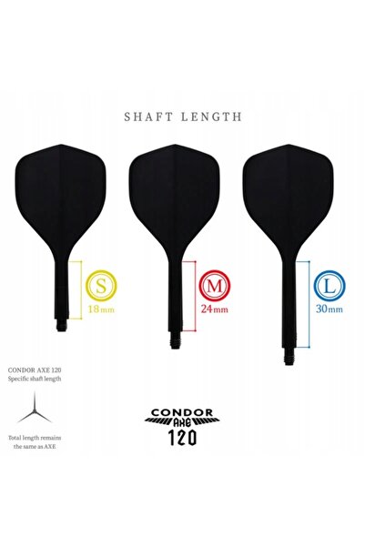 NO BRAND Condor Axe 120 Trei tije + Penne de săgeată Mici Albe - Lung