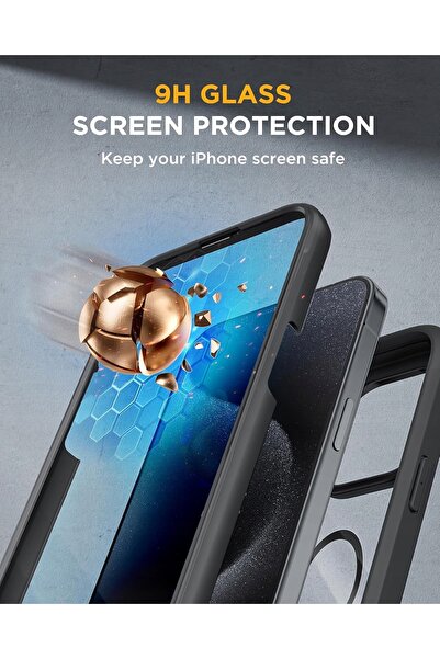 NO BRAND Husă Miracase 360 Magsafe pentru iPhone 15 Pro Max + protecție camer...
