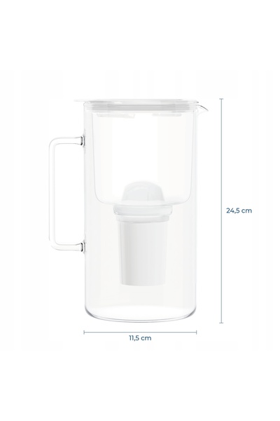 NO BRAND Wessper D4 Borosilicate Mini Ff Wh Carafă de filtrare din sticlă + 3...