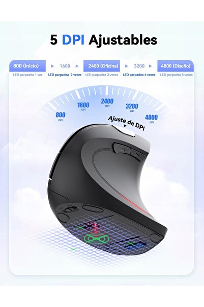 NO BRAND Tecknet Tk-Ms017 Mouse vertical ergonomic fără fir