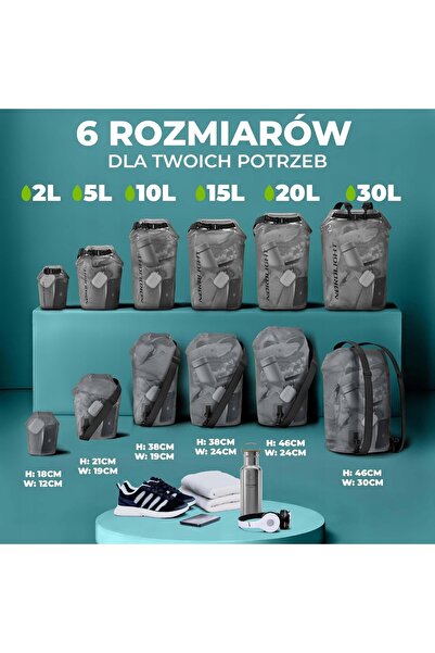 NO BRAND Sac impermeabil 10L + Husă + Set husă telefon