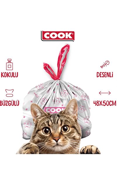 COOK - Zenon Smart-Akıllı Kedi Tuvaleti 20 Adet Atık Torbası Çöp Poşeti- X877...