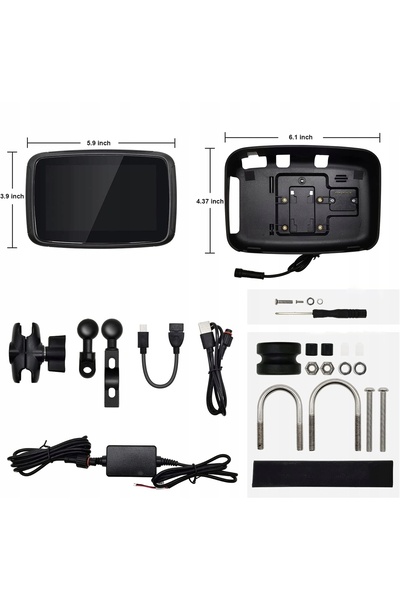 NO BRAND Navigație GPS pentru motocicletă de 5'' IPS cu Car Play și Android Auto