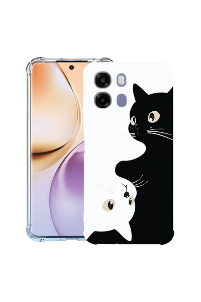 bestcase ®   Husă Antișoc pentru OPPO A6 / A6X / A6S, Pisici Alb-Negru, 31567...