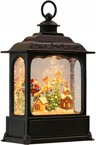 NO BRAND Felinar de zăpadă, decorațiune de Crăciun, cu lumină, cu temporizato...
