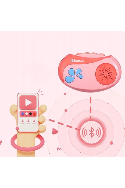 NO BRAND Microfon Karaoke Bluetooth cu Suport pentru Copii 3-12 Ani Roz