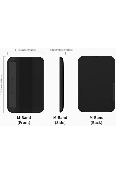 NO BRAND Sinjimoru M-Band Portcard din piele Portofel Magsafe pentru iPhone N...