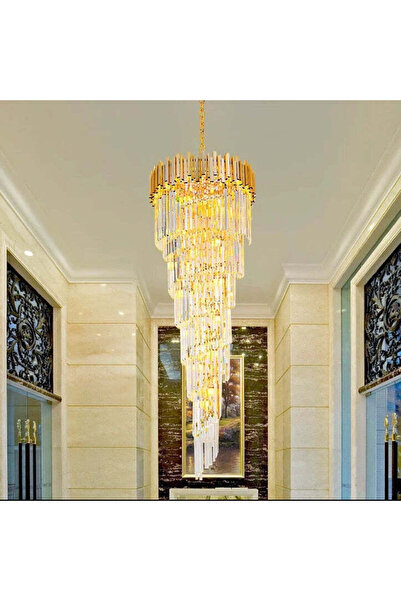 iTin Crystal Chandelier CC110/600x1800GD, 28x E14, Diameter 60 cm, Height 180...