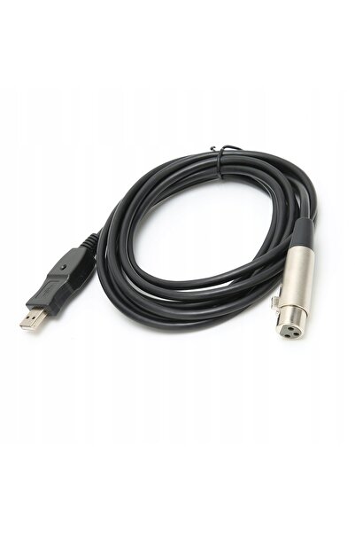 NO BRAND Cablu prelungitor XLR, cablu adaptor microfon, 3m, USB la XLR, pentr...