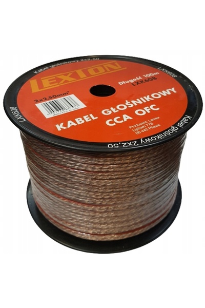 NO BRAND LEXTON CABLU DE BOXE 2x2,5MM2 CCA-OFC ROLĂ 100m