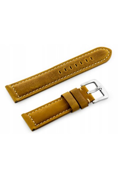 NO BRAND Curea din piele pentru w29 - bronz deschis 22mm