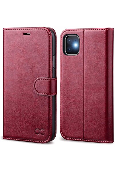 NO BRAND Husă din piele Ocase pentru iPhone 11 cu portofel cu clapetă RFID, 6...