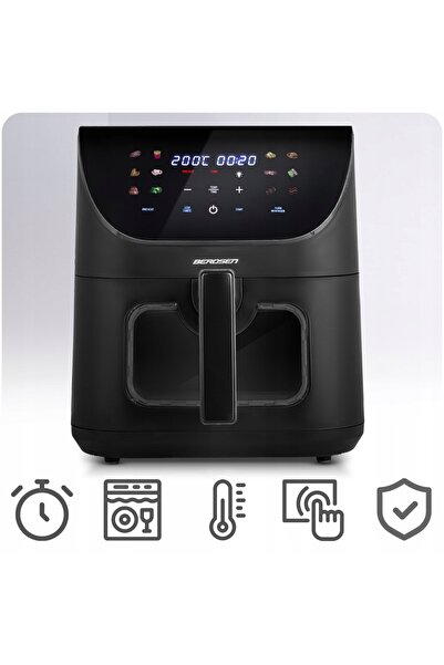 NO BRAND Friteuză cu aer cald fără ulei, puternică, 1700W, capacitate mare 8L...