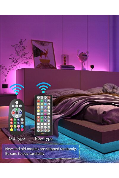 NO BRAND Bandă LED 5m RGB cu telecomandă, schimbare de culoare, iluminat casn...