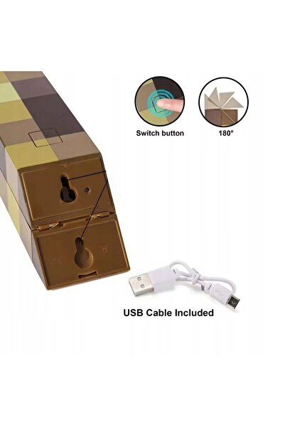 NO BRAND LAMPĂ FIRELIGHT MC DE PERETE PENTRU DORMITOR CU ÎNCĂRCARE USB-C 1200...